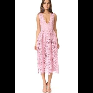 Nicholaus Bellflower Pink A-Line Lace Dress (Sz 0)